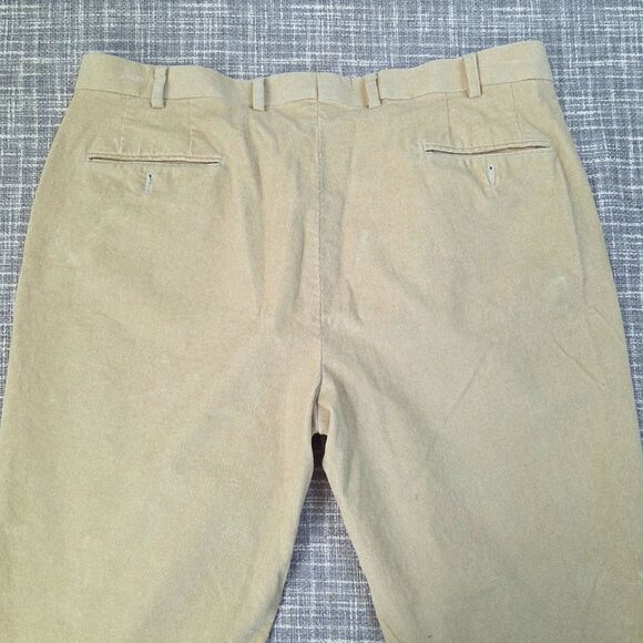 LRL Ralph Lauren Corduroy Pants Pleated Men's 38x30 (act 38x29) Camel Cuffed Hem - Picture 3 of 11